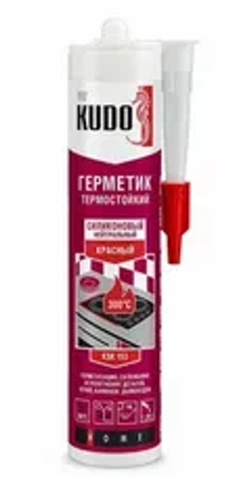 Герметик KUDO KSK-153 термостойкий красный 280мл