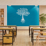 Фотообои Точка роста, голубой фон, белое дерево 146