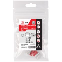 Клемма ЭРА NO-225-436 быстрозажимная 2273-206 компактная 6-проводная 0.2-2.5 мм2 упаковка 2 шт