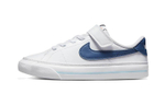 Middle-aged children's Nike Court Legacy low-top sneakers white and blue