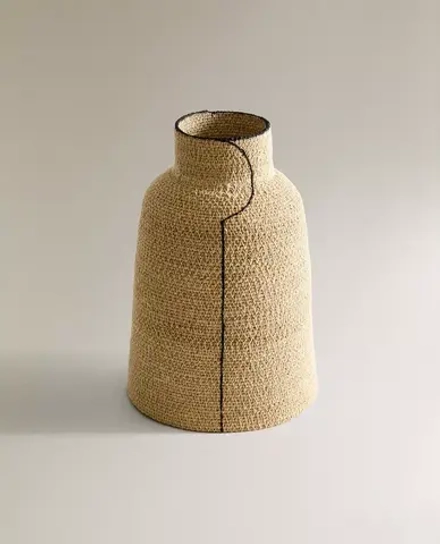 ZARA HOME ВЫСОКАЯ ВАЗА, ЭКРЮ/ЧЕРНЫЙ