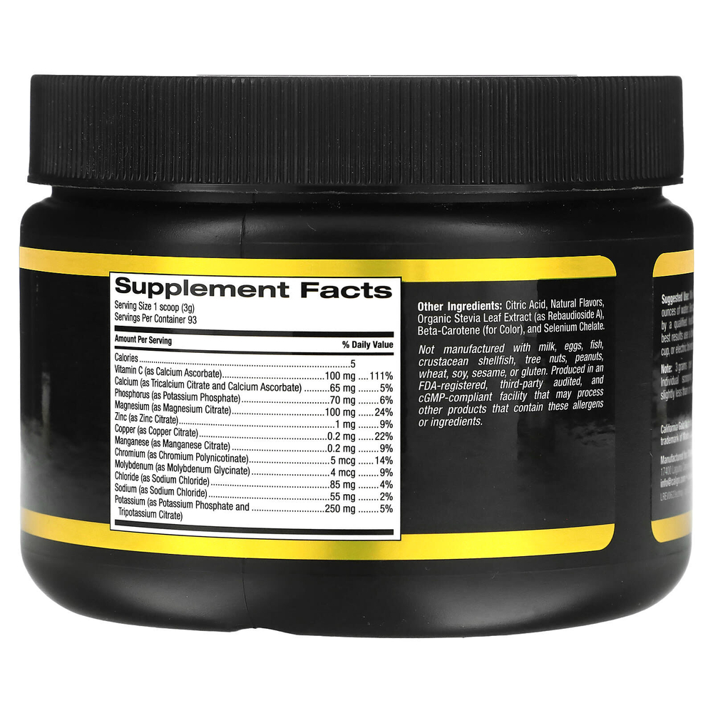 California Gold Nutrition, Sport, электролитный напиток в порошке, со вкусом натуральных тропических фруктов, 279 г (9,84 унции)