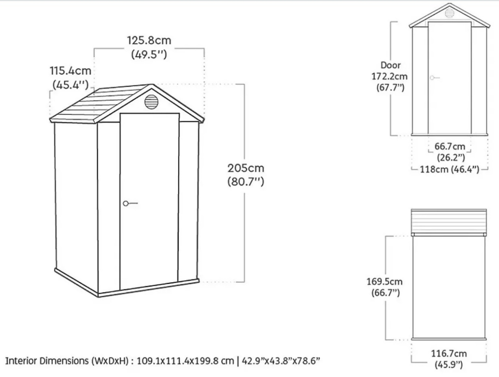 Пластиковый сарай Keter Darwin 4x4 brown