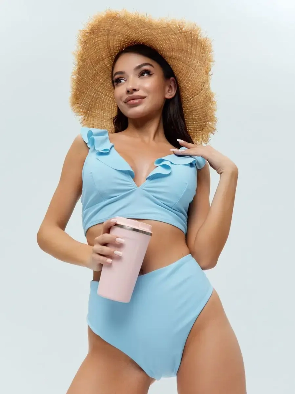 Купальник раздельный с высокой посадкой