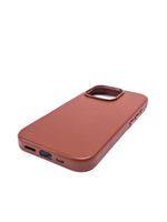 Кожаный чехол Leather Case iPhone 16 Pro Темно Коричневый