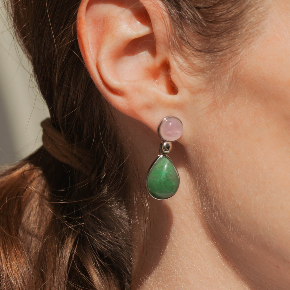 Серьги Possebon Q.Rose, Q.Verde A0738.7.17 S