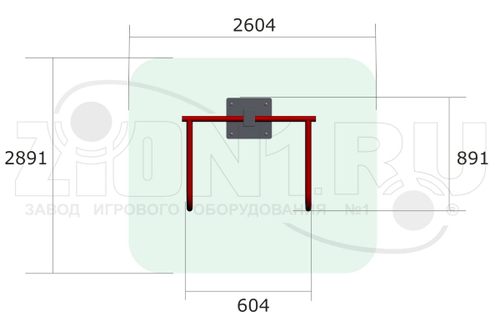 Уличный тренажер «Брусья одинарные»