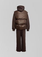 Спортивный костюм-тройка 23367 из зип-кофты, прямых штанов на кулиске и жилета