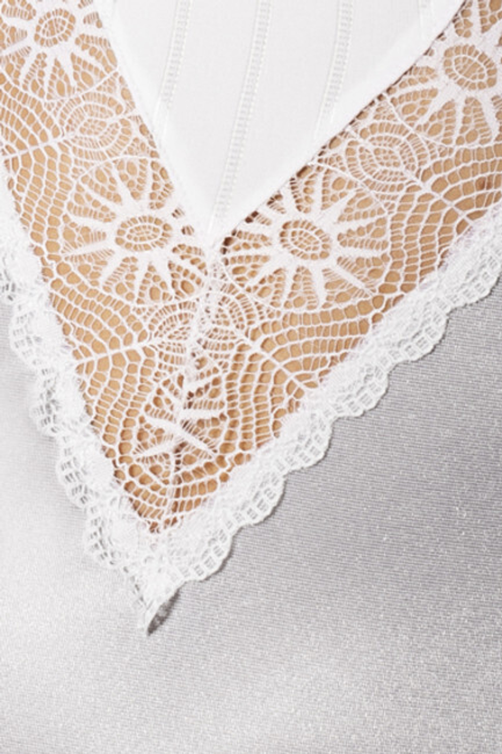 Нежный корсет с кружевными вставками Angie SM (42-44) (Цвет: белый)