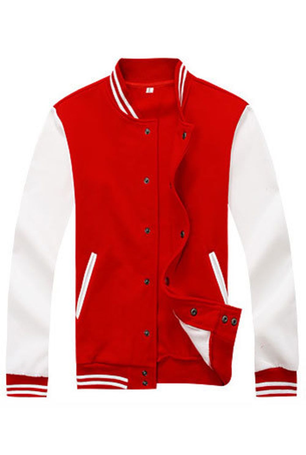 Бомбер красный с белым фото грудь