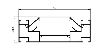 Профиль встраиваемый в натяжной потолок под LED ленту до 30мм либо под трек Barra (1упаковка=6шт) 502420-6AI Barra Base Lightstar