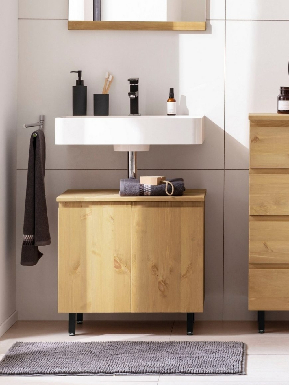 Тумба под раковину FJONN, из массива сосны