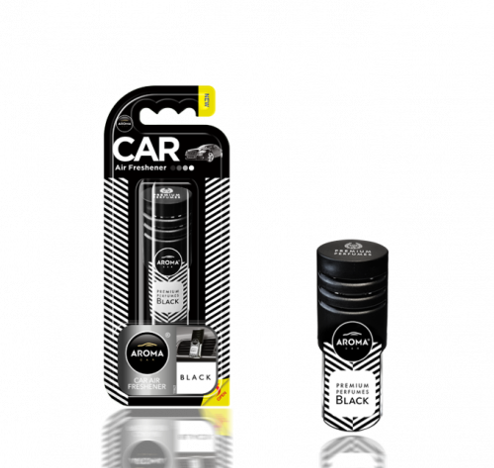 AROMA CAR Ароматизатор воздуха в дефлектор Aroma Car PRESTIGE VENT BLACK