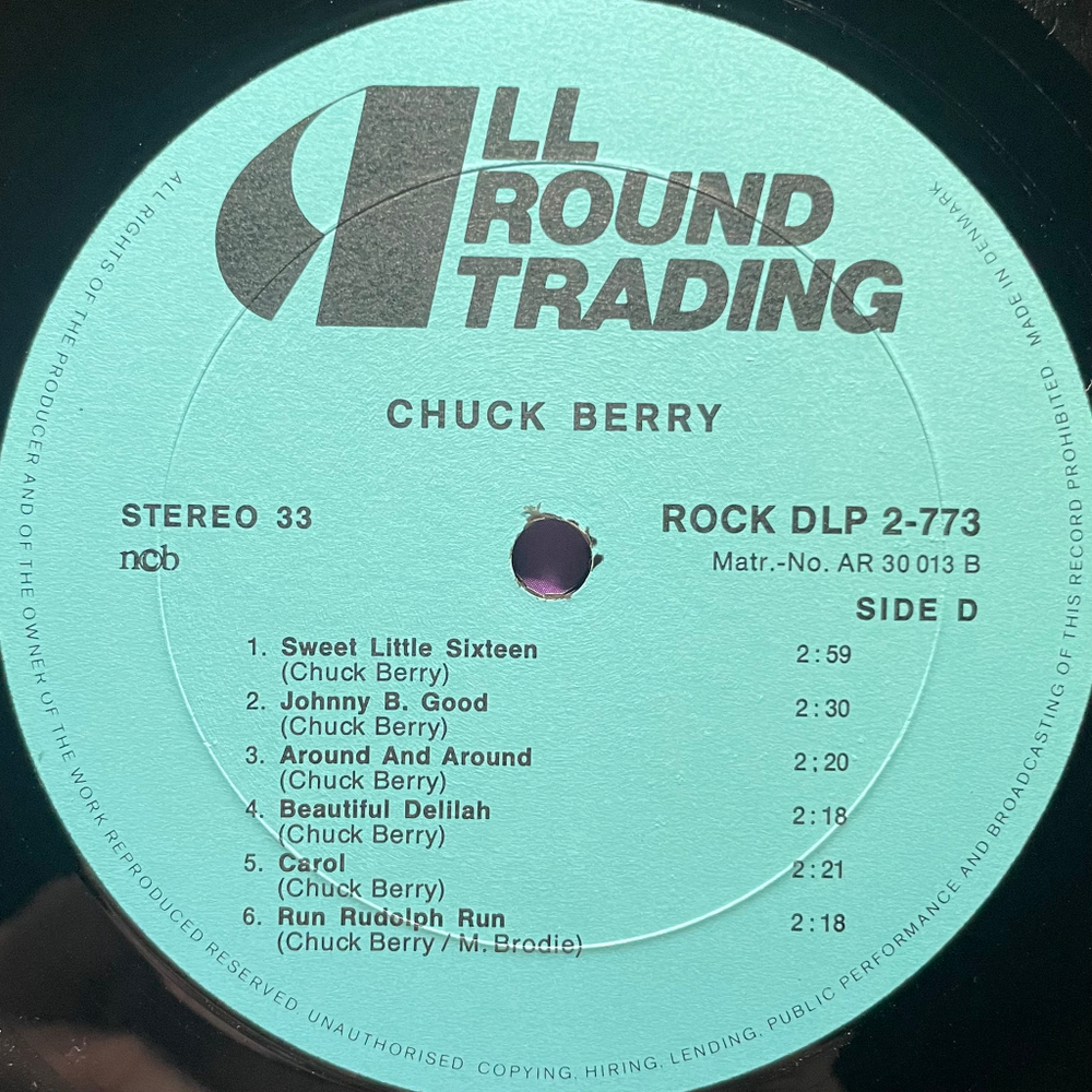 Chuck Berry ‎– Back In The USA 2LP (Дания)