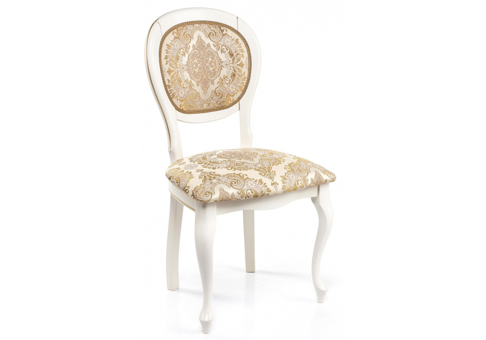 Стул деревянный Woodville Adriano молочный с патиной