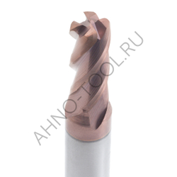 Фреза твердосплавная радиусная   5мм (L=50, l=13, хв=6) Z4 35° по стали, нерж., чугуну, с радиусной