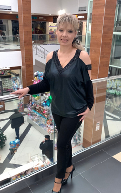 Нарядный комбинированный блузон