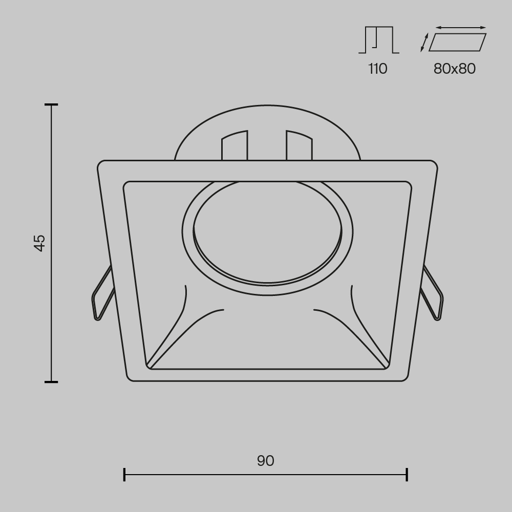 Встраиваемый светильник Technical DL029-2-01W