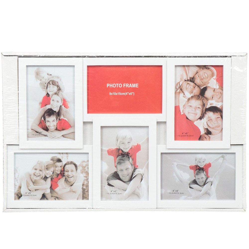 Фоторамка-коллаж на 6 фото, 28х44 см, 10 х 15 см, бел, Y3-1569