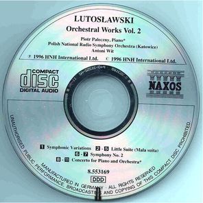 Piotr Paleczny, Polish National Radio Symphony Orchestra (Katowice), Antoni Wit / Witold Lutoslawski: Symphony No. 2 (Little Suite - Symphonic Variations, Concerto For Piano And Orchestra)(CD)