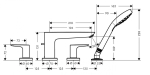Смеситель на край ванны, на 4 отверстия Hansgrohe 71748000 Talis E