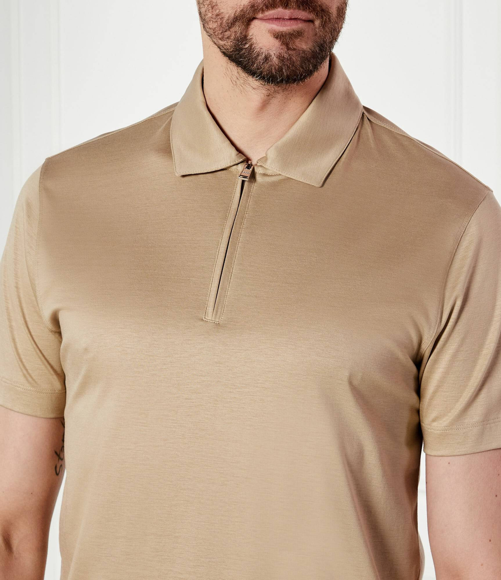 Поло H-Paras 50 BOSS BLACK - бежевый(50537954)