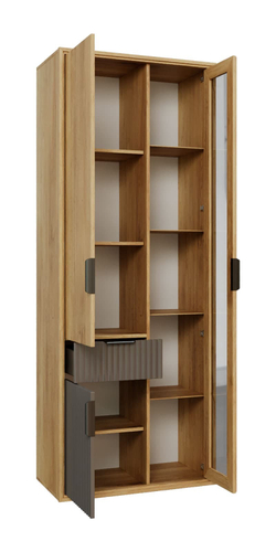 Шкаф-витрина Тифани правый, дуб золотой