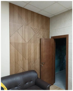 Фрезерованная МДФ панель в шпоне Дуба 60х60см