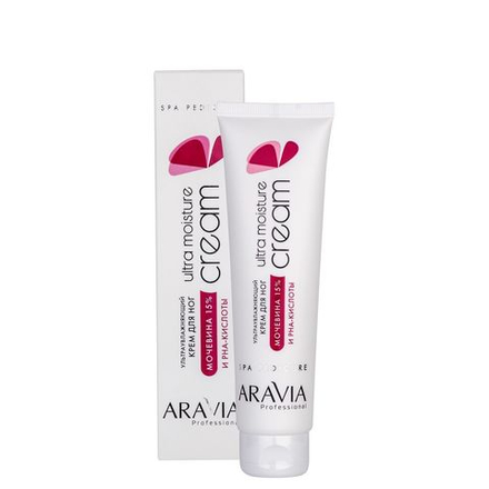 ARAVIA КРЕМ ДЛЯ НОГ УЛЬТРАУВЛАЖНЯЮЩИЙ С МОЧЕВИНОЙ (15%) И PHA-КИСЛОТАМИ ULTRA MOISTURE CREAM, 100 МЛ