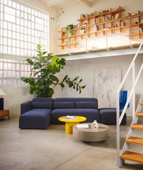 Журнальный стол Fleksa Ø72 см желтый