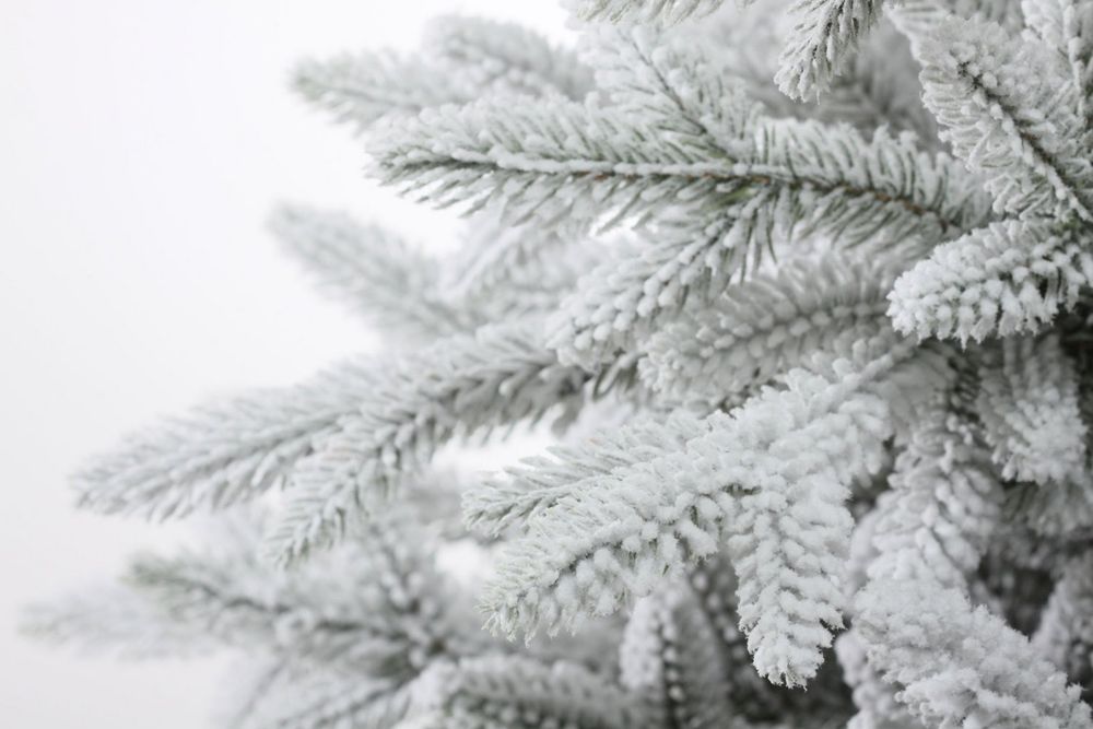 Заснеженная елка «Изумрудная» (Литая хвоя) 185 см / 1,85 м