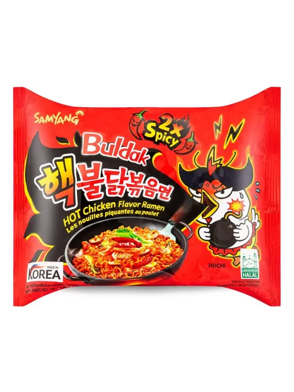 Лапша со вкусом очень острой курицы 2x Spicy 140 г * 3 шт