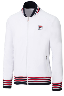 Мужская теннисная кофта Fila Jacket Bruce - white/navy comb
