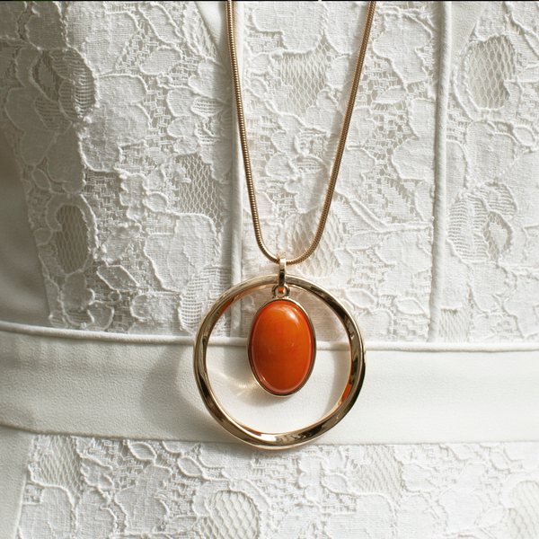 Колье Fiore Luna ORANGE OPAL LN5140 R/G