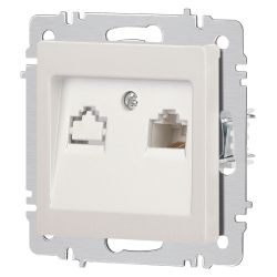 Розетка Intro Accent 6-303-06 информационная RJ45, IP20, СУ, перламутр | Intro