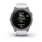 Смарт часы Garmin Epix Pro (Gen 2) Sapphire Edition 47 мм, титановый, белый DLC, белый ремешок