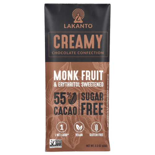 Lakanto, Сливочное шоколадное кондитерское изделие, 65 г (2,3 унции)