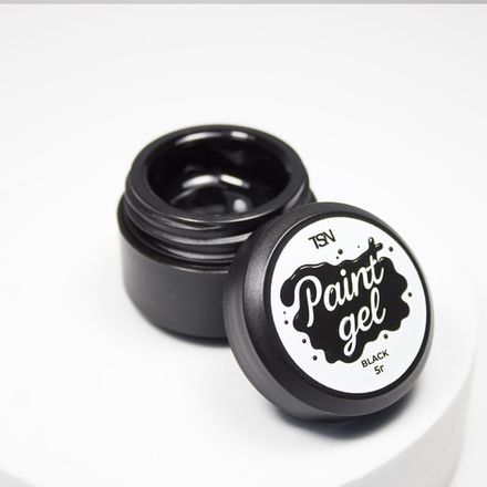 TopShopNails Paint gel Black - Гель для дизайна, 5гр