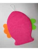 Детская мочалка рукавичка варежка для купания малышей +3мес