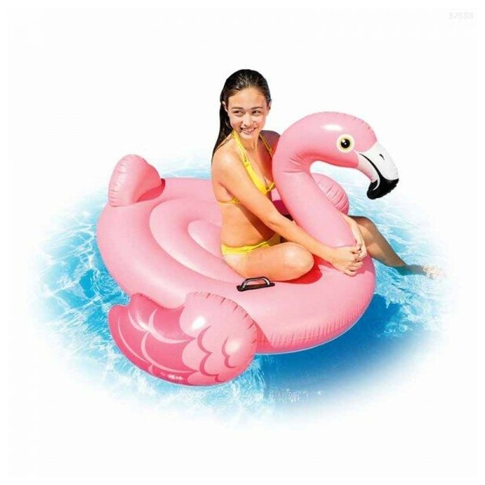 Плотик Intex "Большой Фламинго" 142х137х97см, 57558 с насосом