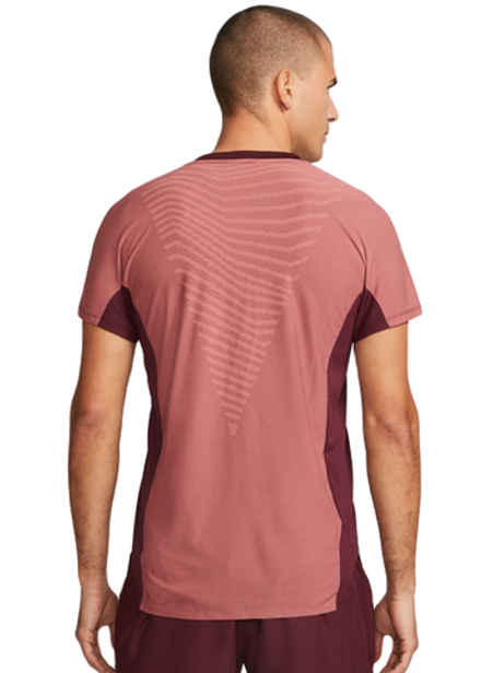 Теннисное поло Nike Dri-Fit Advantage Slam Tennis Polo - night maroon/white - Red