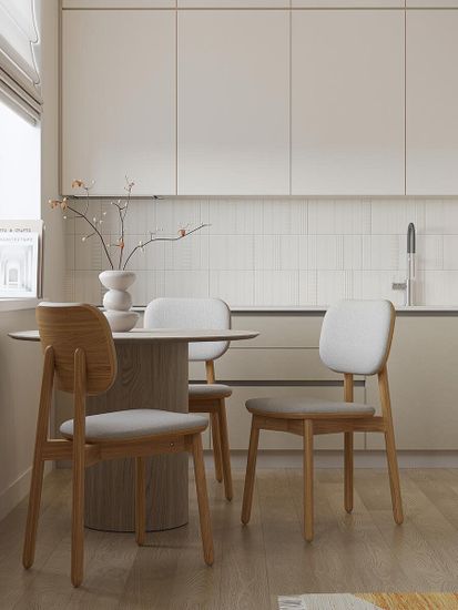 Стул с обивкой saga, рогожка, бежевый