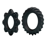 Набор из 2 ребристых эрекционных колец 4,5см и 4,8см Baile Ring Flowering BI-210154