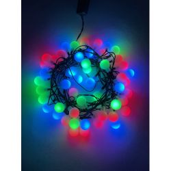ENIN - 18BM ЭРА Гирлянда LED Нить Шарики d18мм, 5 м мультиколор, 220V