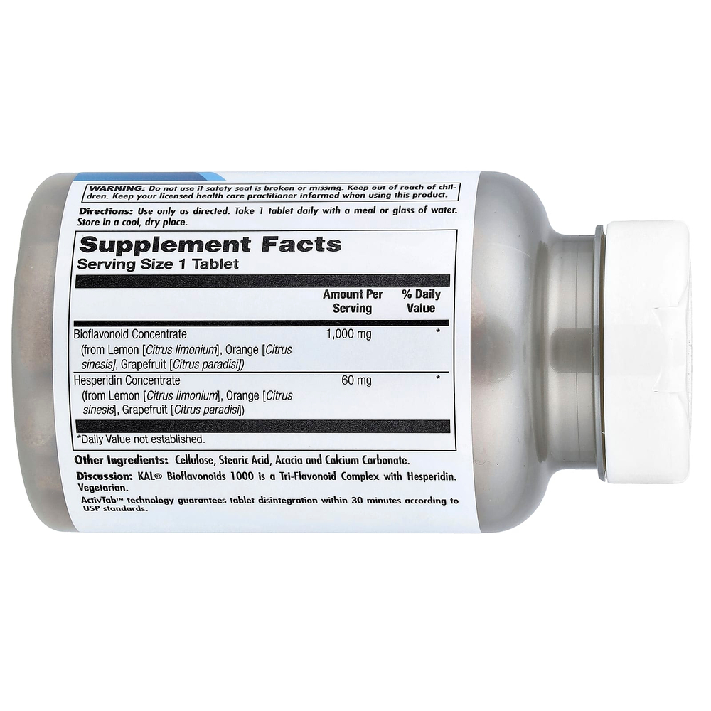 KAL, Bioflavonoids 1000, 100 таблеток