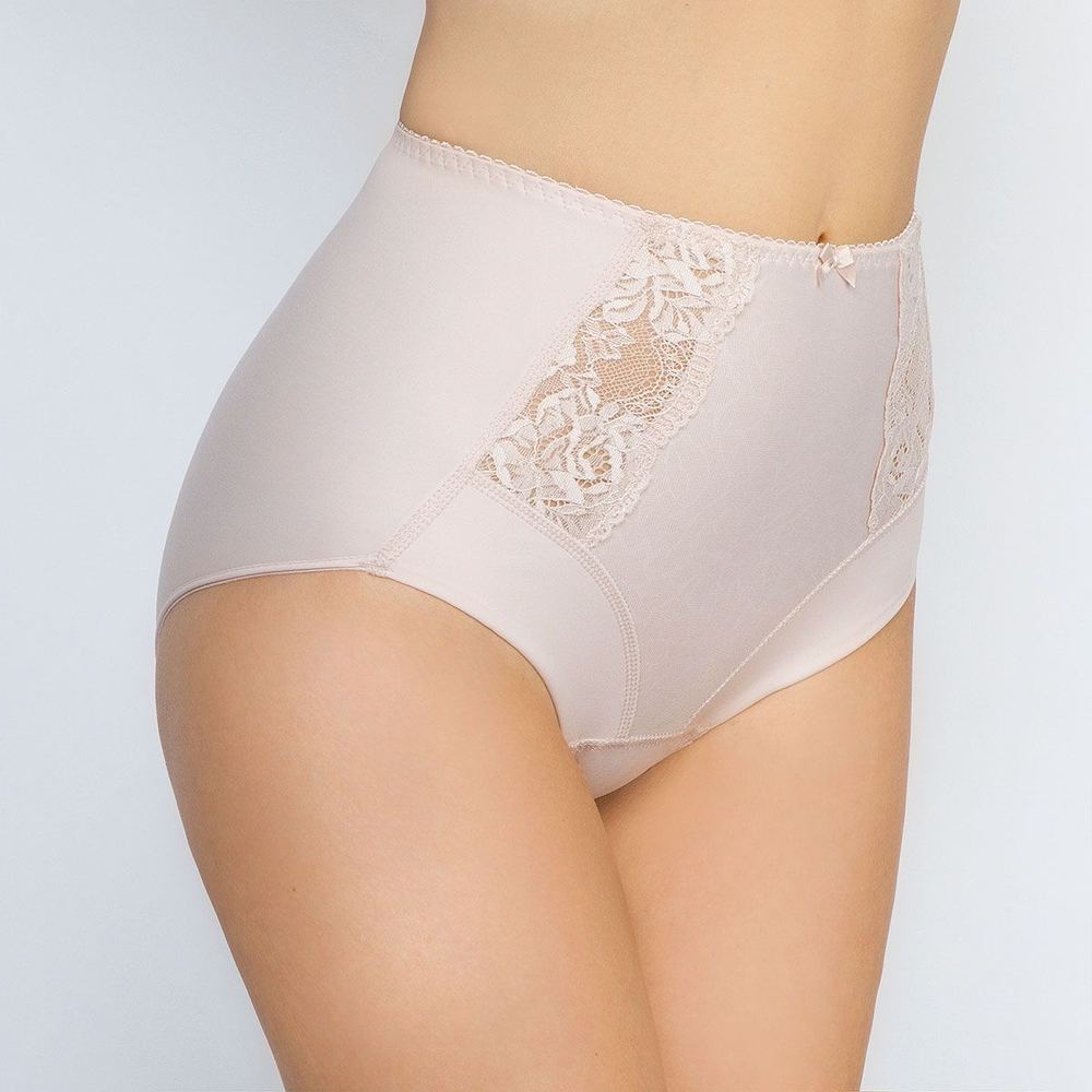 Трусики-макси с кружевными вставками (Размер: 56) (Цвет: бордовый)