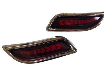 Катафот бампера Lada Priora 2 (LED) ZFT-394 CROME RED КРАСНЫЙ