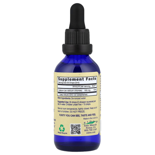 Eidon Ionic Minerals, жидкий концентрат кальция, 60 мл (2 унции)