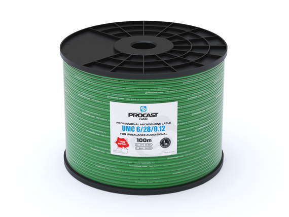 PROCAST cable UMC 6/28/0,12 - профессиональный небалансный микрофонный (сигнальный) кабель