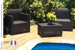 Комплект мебели NEBRASKA TERRACE Set (стол, 2 кресла), венге